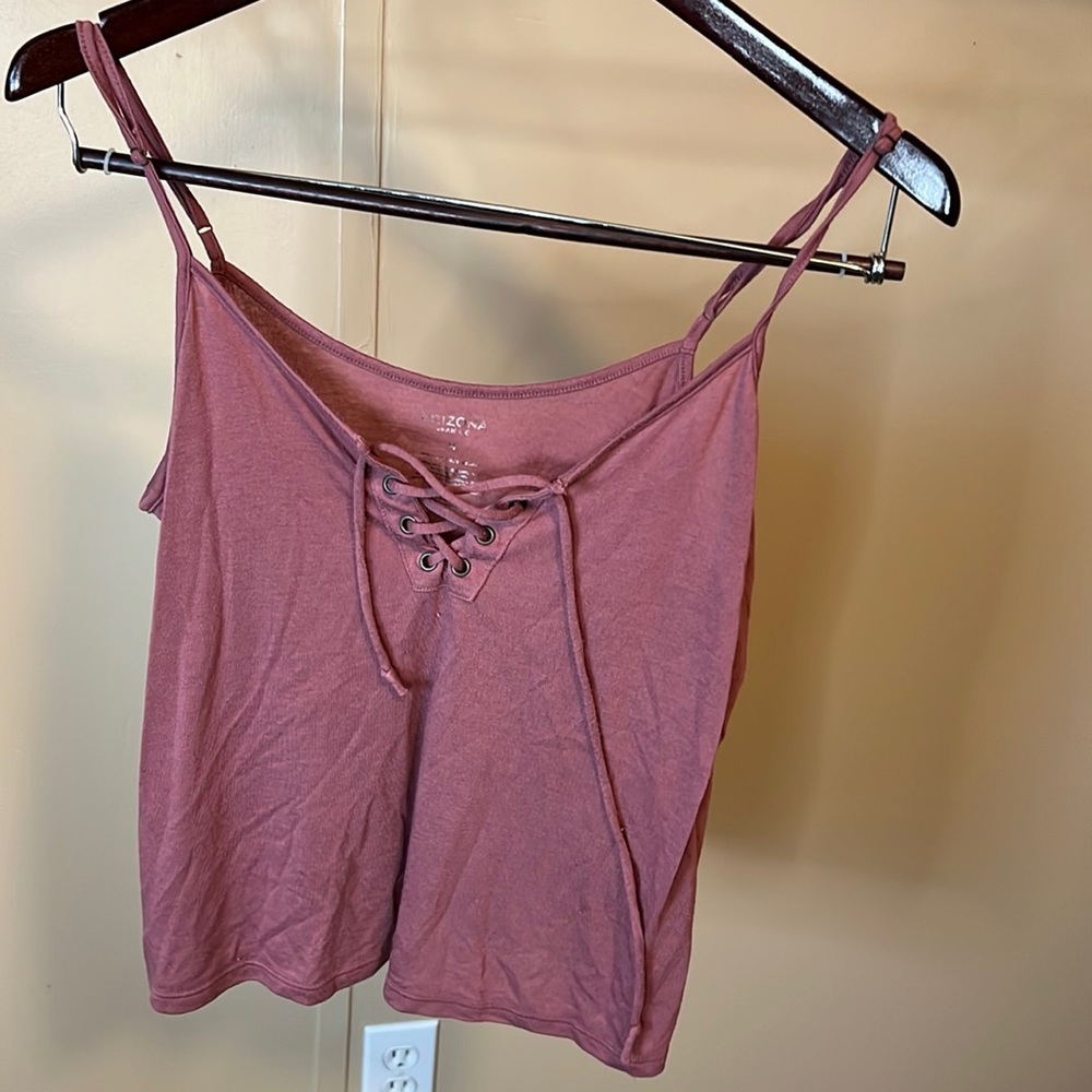 Lace front tank top